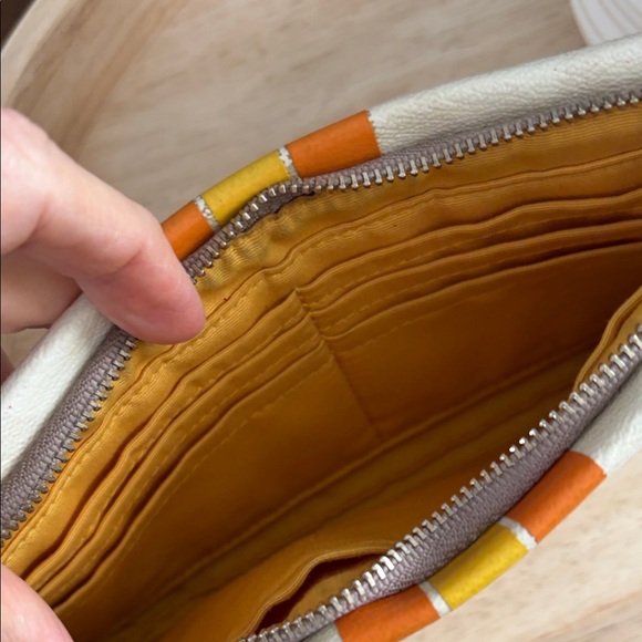 Coach Varsity Large Wristlet with Orange and Yellow Accents - Picture 3 of 12